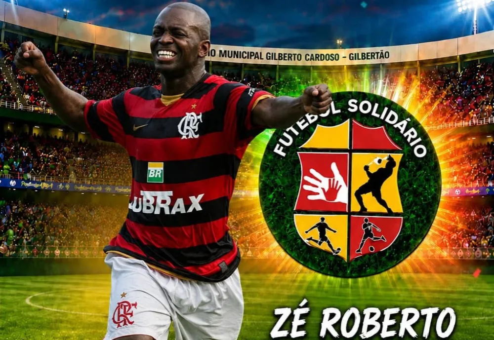 Zé Roberto, campeão brasileiro pelo Flamengo, é confirmado no Futebol Solidário 2027 em Brumado