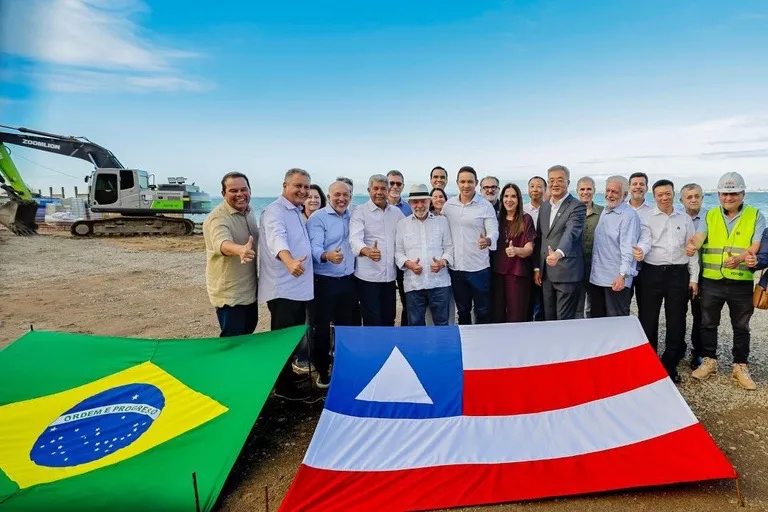 ‘Necessária para desenvolver a Bahia no século XXI’, diz Lula ao inaugurar início das obras da Ponte Salvador–Ilha de Itaparica