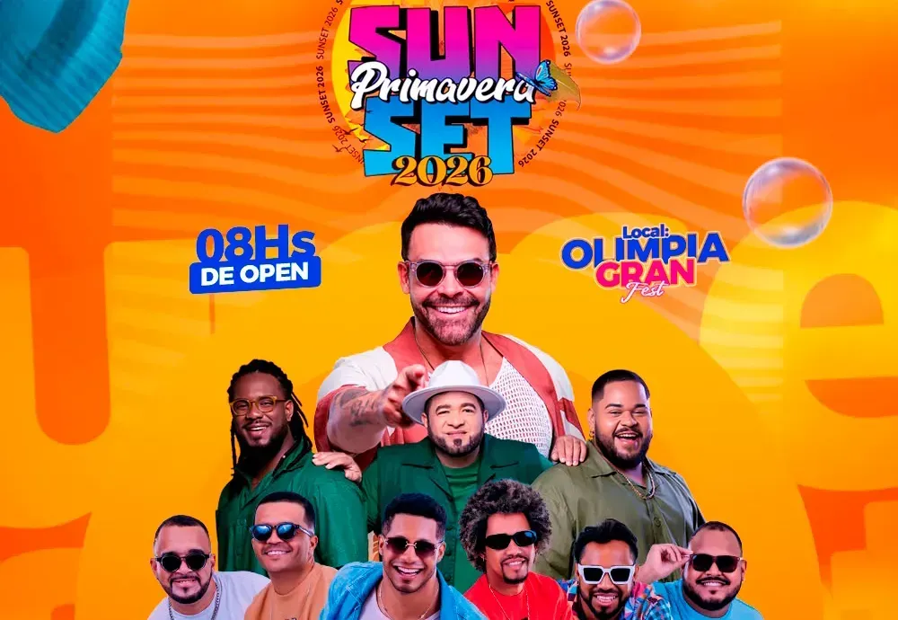Alexandre Peixe, Filhos de Jorge e Samba Mais comandam o Primavera Sunset 2026 em Brumado