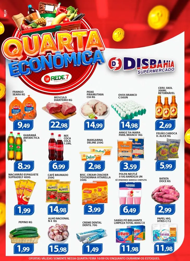 Economize na Quarta Econômica do Disbahia Supermercado!