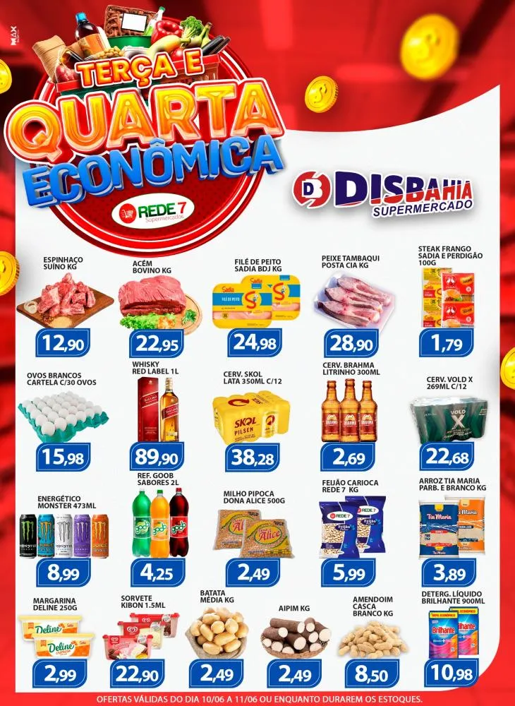 Economize na Terça e Quarta Econômica do Disbahia Supermercado!