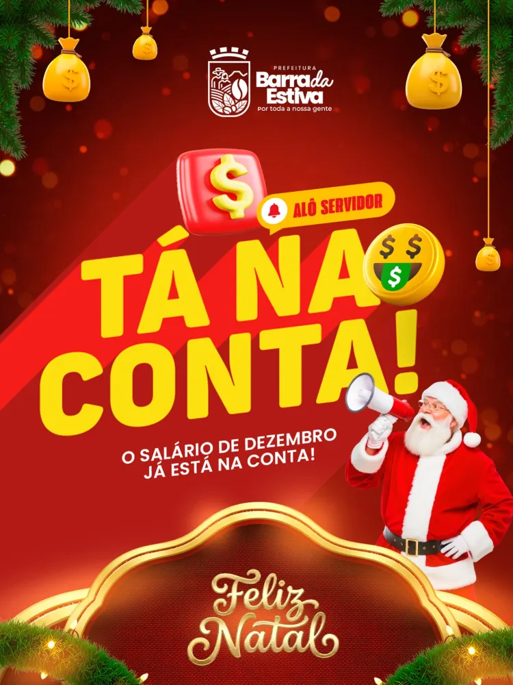 Prefeitura de Barra da Estiva antecipa pagamento e salário de dezembro já está na conta