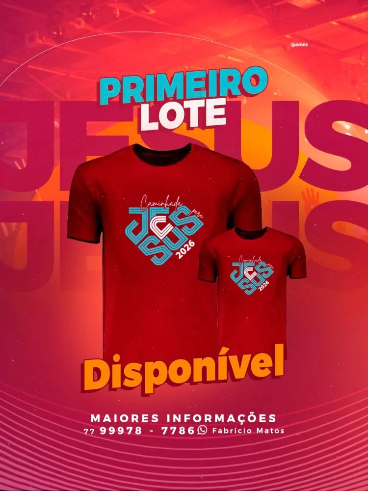Caminhada para Jesus 2026: Camisetas Já Estão Disponíveis para Compra