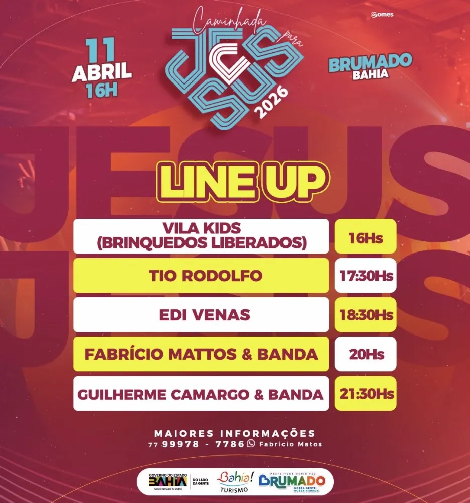 Caminhada para Jesus 2026 divulga line-up completo e horários das atrações