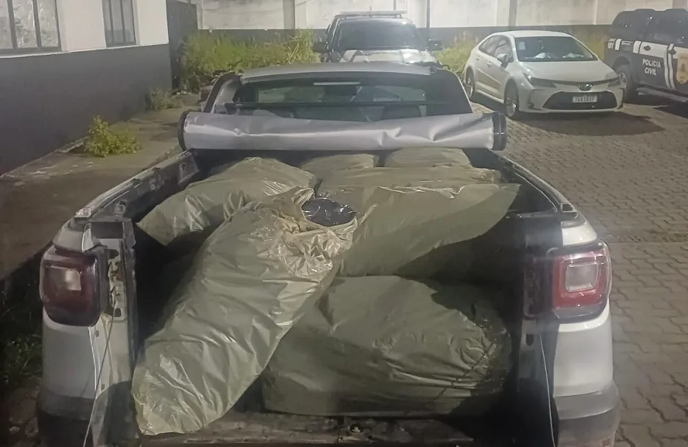 PRF intercepta carregamento de 96 kg de maconha na BR-324, em Feira de Santana