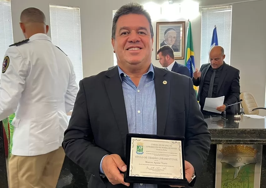 'Agora que sou filho de Livramento as pessoas vão poder exigir mais', declara deputado Marquinhos Viana ao receber título de cidadão livramentense