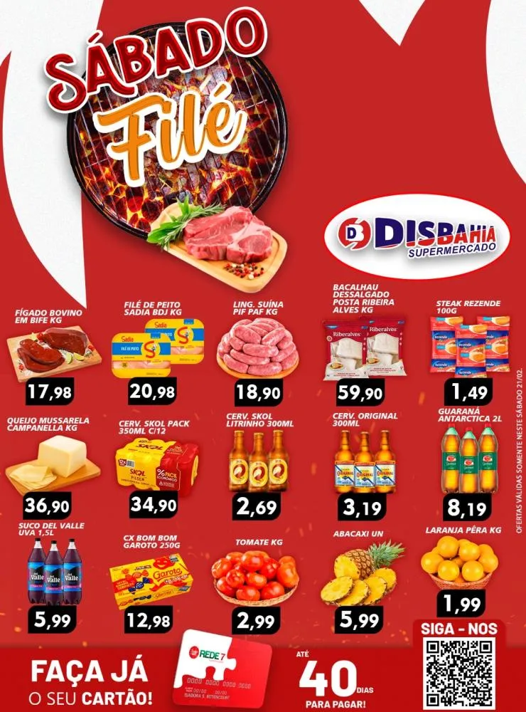 Ofertas: Sábado Filé do Disbahia Supermercado