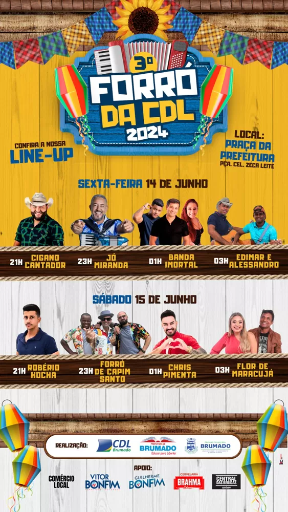 Programação do Forró da CDL de Brumado promete agitar o fim de semana