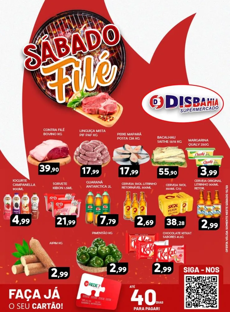 Ofertas: Sábado Filé do Disbahia Supermercado