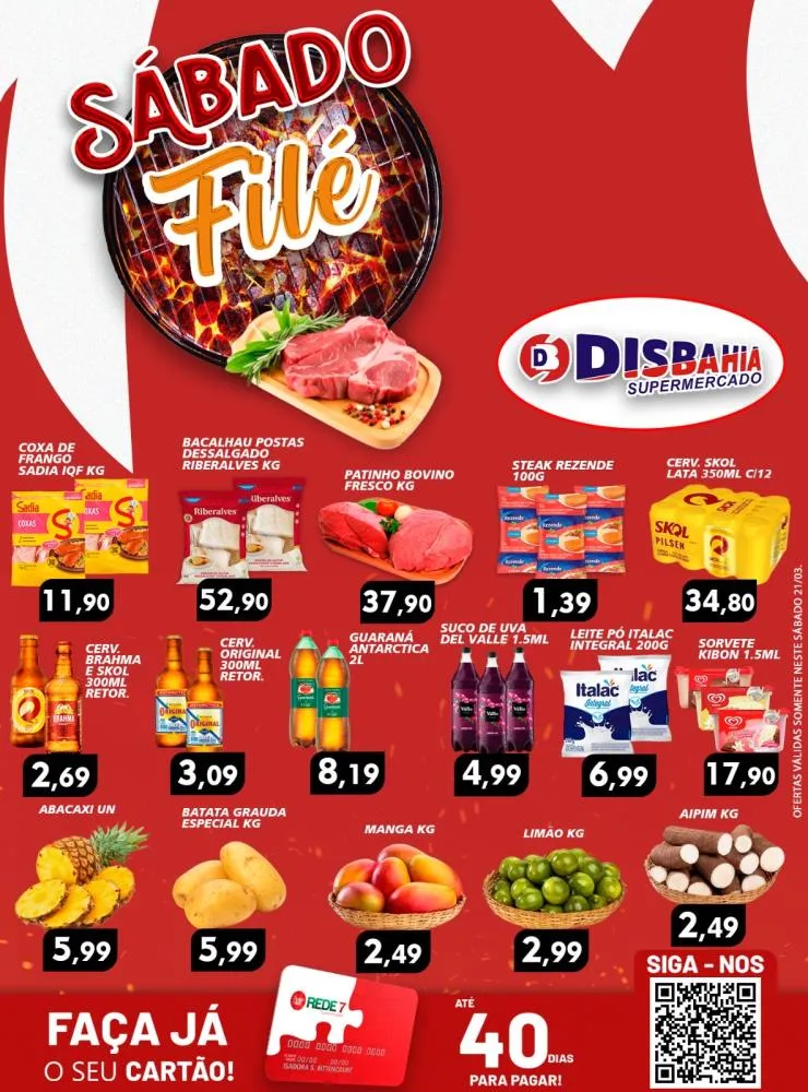Ofertas do ‘Sábado Filé’ do Disbahia Supermercado 