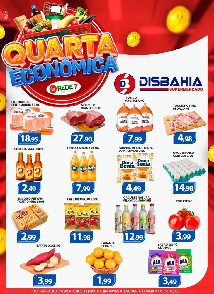 Venha economizar na Quarta Econômica do Disbahia