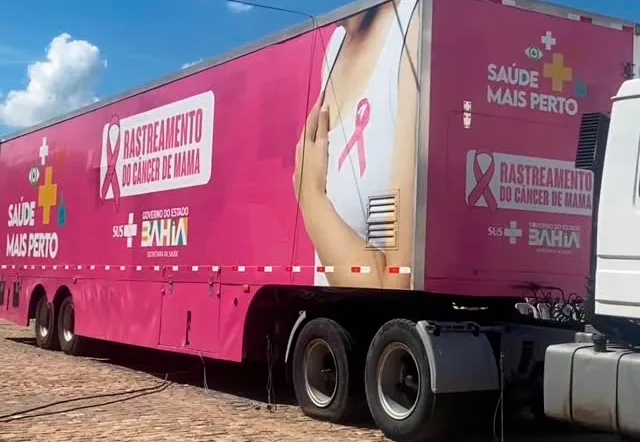Carreta da Mamografia realiza atendimentos gratuitos em Tanhaçu no mês da mulher