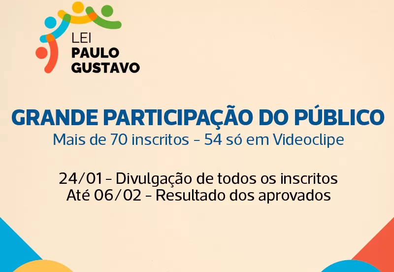 Lei Paulo Gustavo: confira o resultado preliminar das produções em Brumado