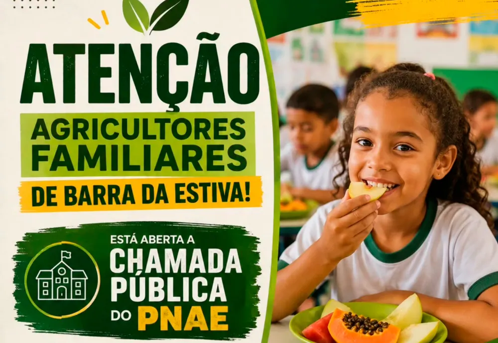 Barra da Estiva abre inscrições do PNAE para agricultores familiares