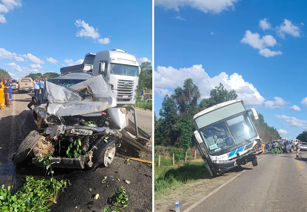 Colisão frontal na BA-263 deixa uma vítima fatal e quatro feridos