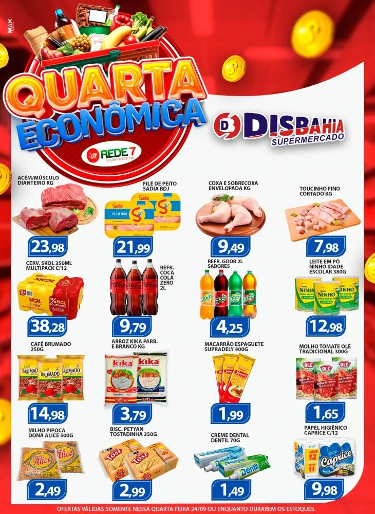 Economize na Quarta Econômica do Disbahia Supermercado!