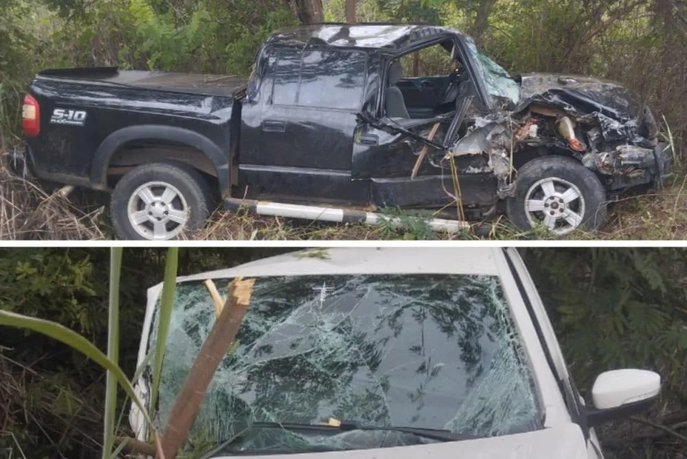 Colisão frontal na BA-262 deixa seis pessoas feridas entre Anagé e Aracatu