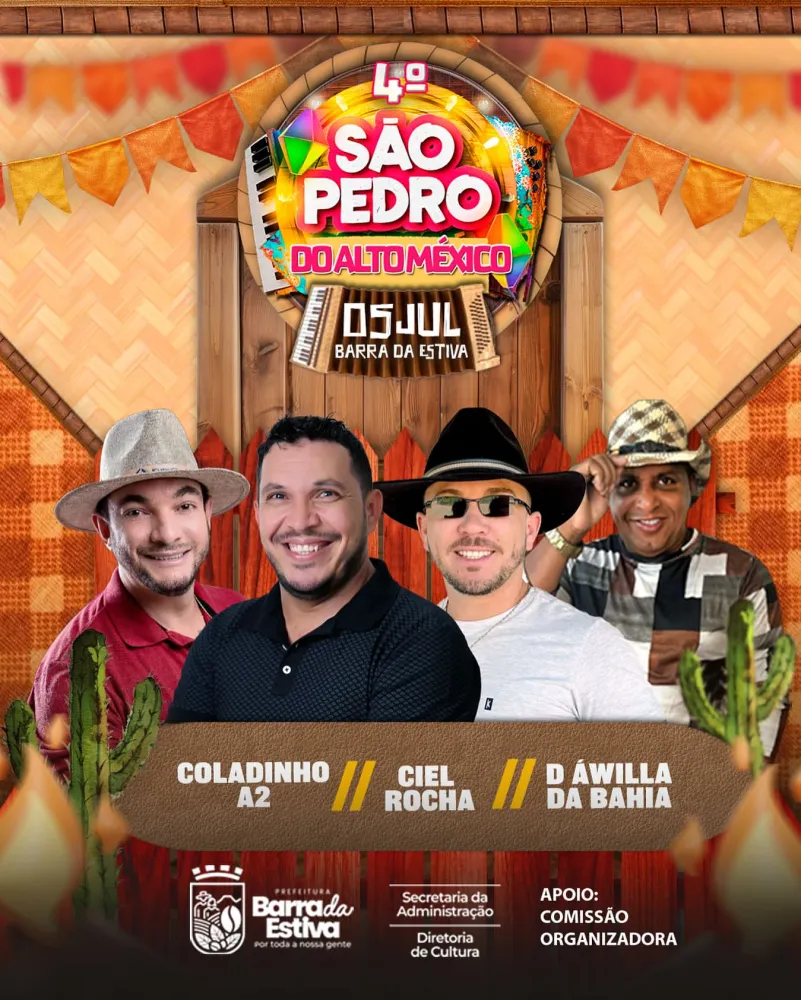 Barra da Estiva se prepara para o 4º São Pedro do Alto México no próximo dia 5 de julho