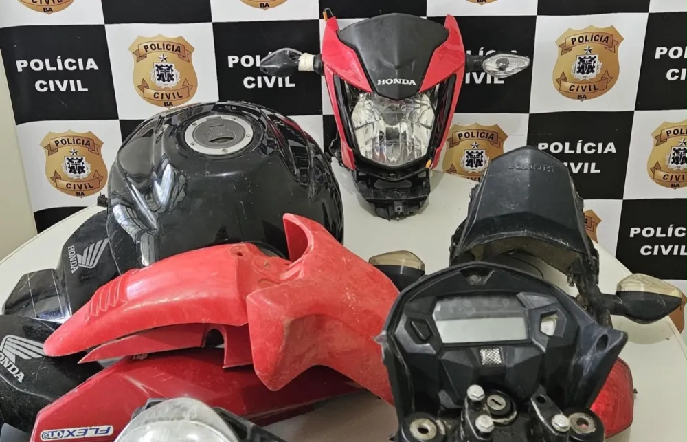Homem é preso em flagrante por receptação qualificada de peças de motocicleta em Vitória da Conquista