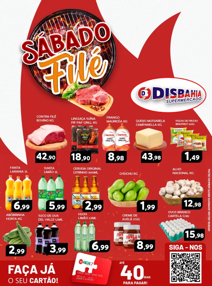 Ofertas do ‘Sábado Filé’ do Disbahia Supermercado