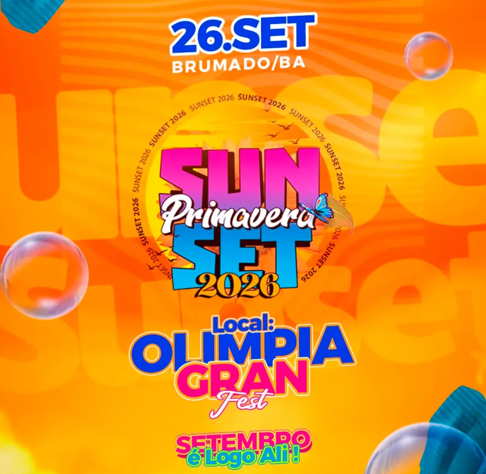 Primavera Sunset confirma data de 26 de setembro no Olímpia Grand Fest, em Brumado