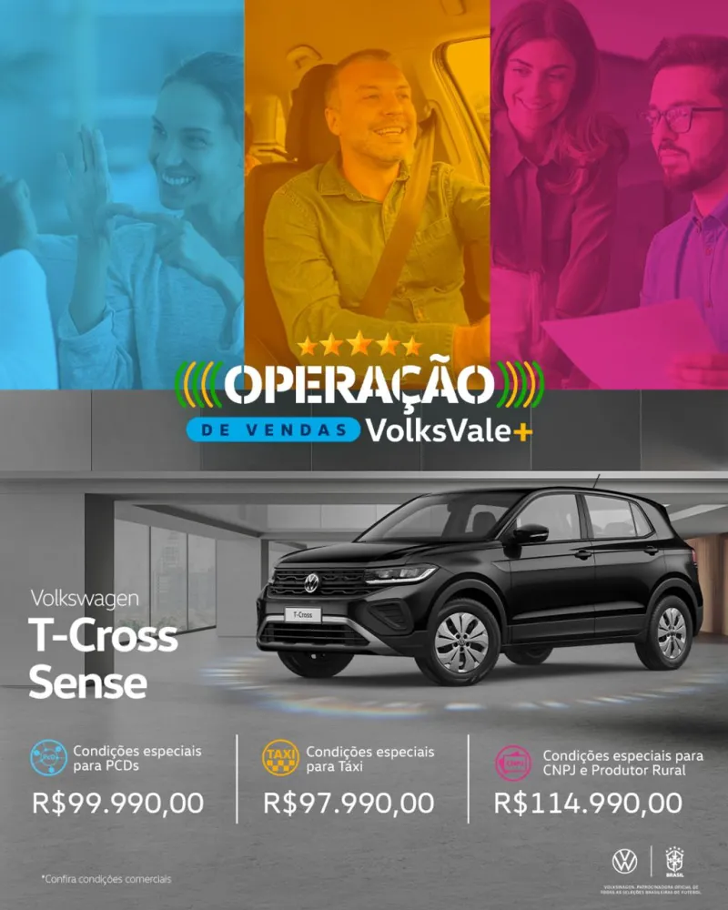 T-Cross Sense com condições especiais na Movel Veículos