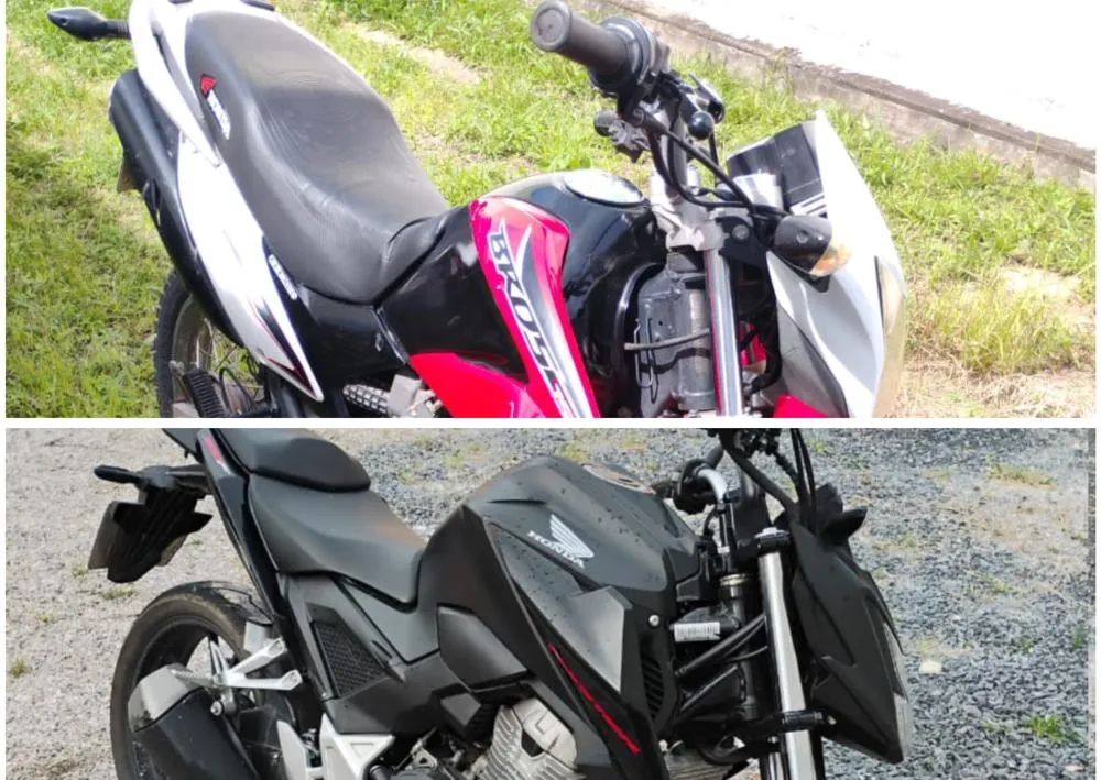 Duas motos são apreendidas pela Polícia Rodoviária Estadual durante patrulhamento em Barra da Estiva
