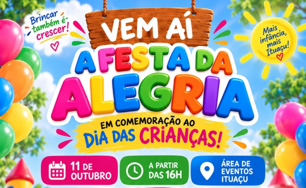 Ituaçu prepara Festa da Alegria com programação especial para o Dia das Crianças