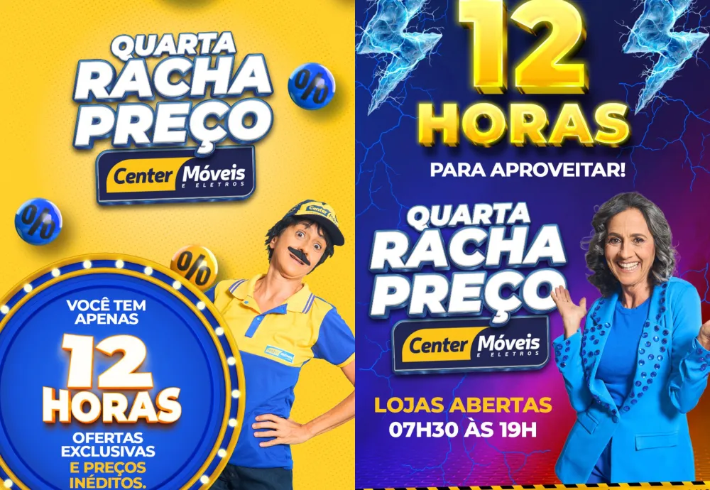 Center Móveis e Eletros realiza amanhã mega ação de vendas 'Quarta Racha Preço' em Brumado