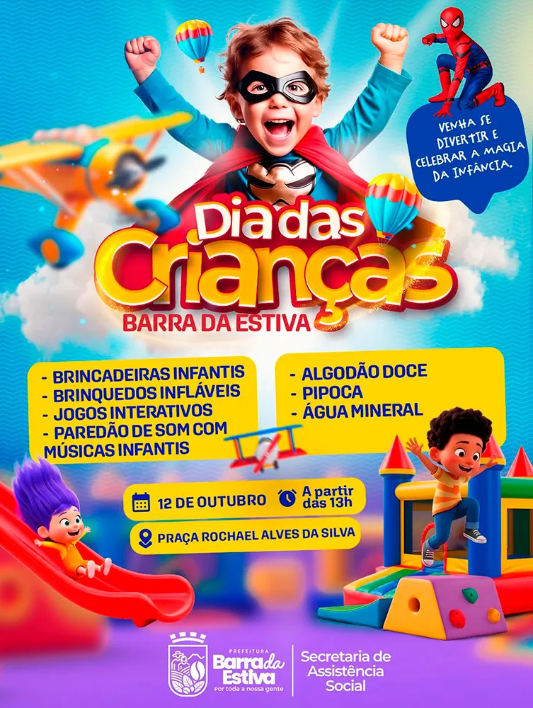 Prefeitura de Barra da Estiva realiza grande festa em homenagem ao Dia das Crianças