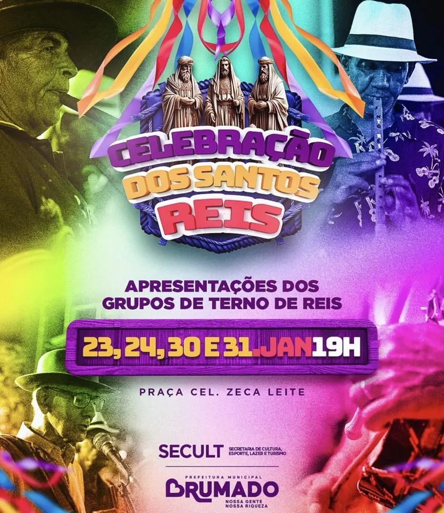 Brumado mantém viva a tradição com apresentações dos Ternos de Reis na Praça Coronel Zeca Leite