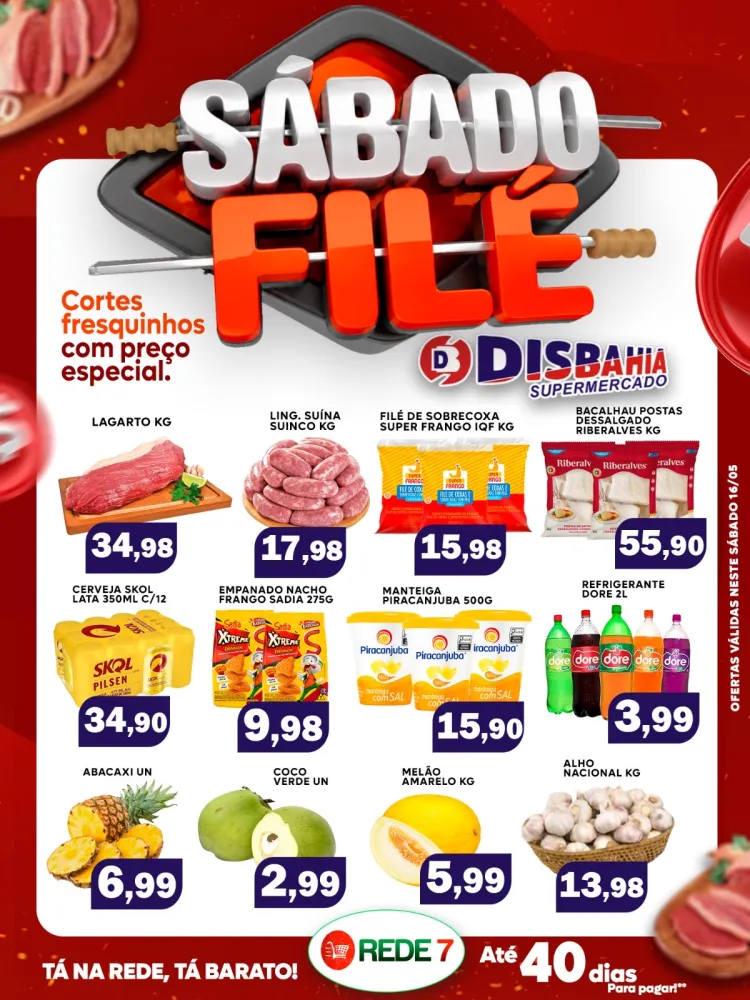 Ofertas do ‘Sábado Filé’ do Disbahia Supermercado