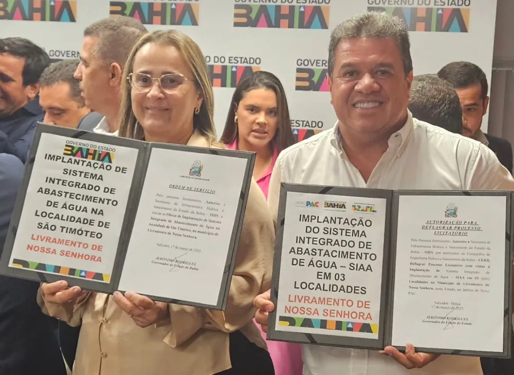 Deputado Marquinho Viana anuncia investimento de R$ 12 milhões para abastecimento de água em Livramento de Nossa Senhora