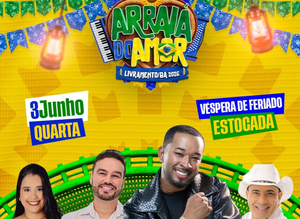 Estocada recebe Toque Dez e grandes atrações no Arraiá do Amor nesta quarta-feira em Livramento