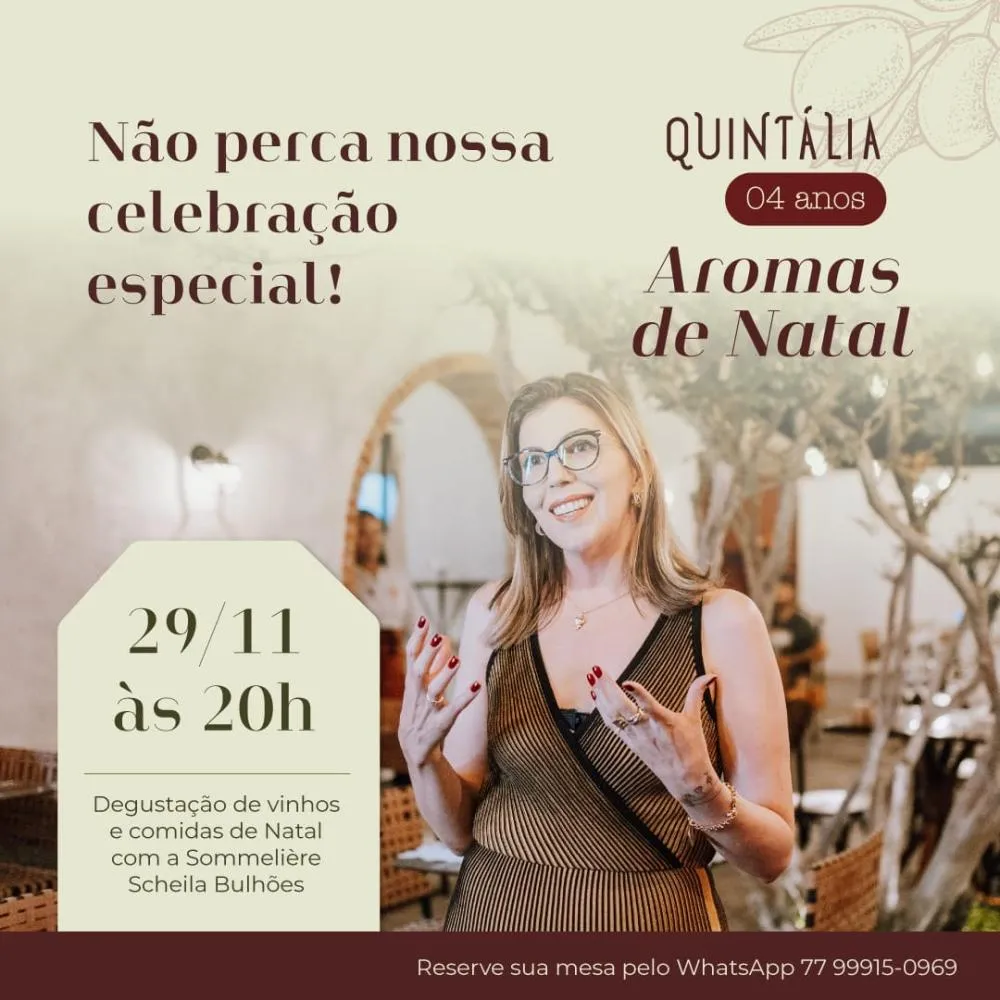 Quintália celebra 4 anos com evento especial ‘Aromas de Natal’ em Brumado