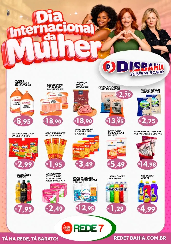 Ofertas do ‘Dia Internacional da Mulher’ do Disbahia