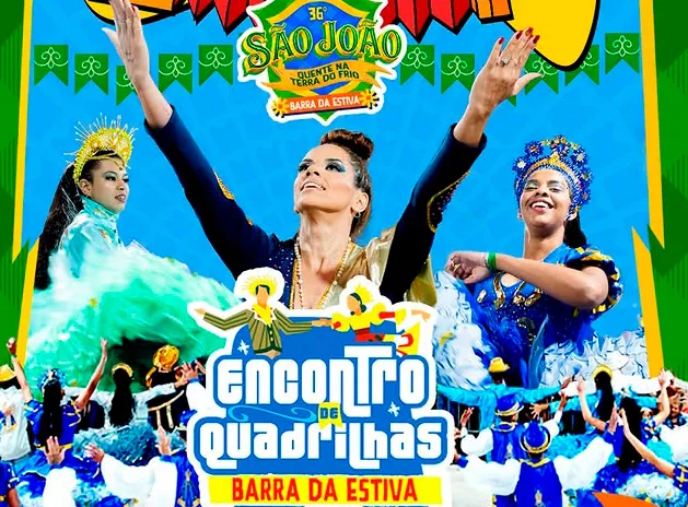 Encontro de Quadrilhas Juninas acontece nesta quinta-feira (18) no Arraiá do Gonzagão durante o São João Quente de Barra da Estiva