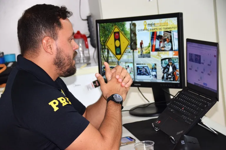 Maio Amarelo: PRF na Bahia utiliza tecnologia para ampliar alcance da educação para o trânsito