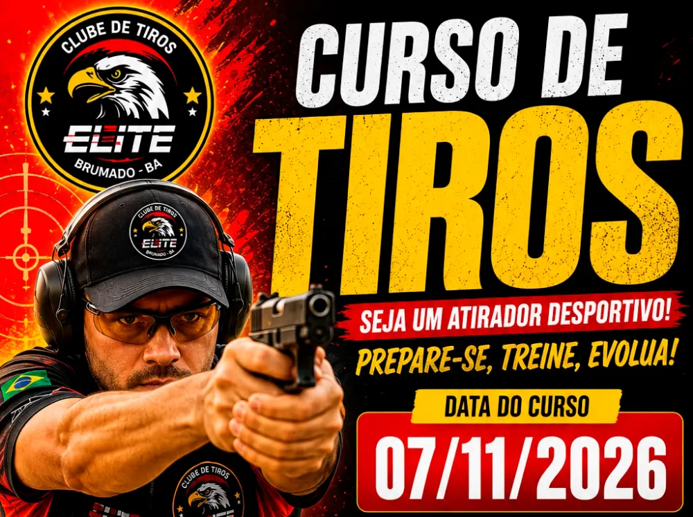 Clube de Tiros Elite anuncia curso completo para obtenção do CR em Brumado