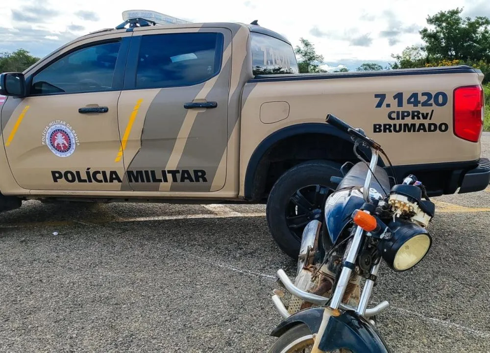 Polícia Rodoviária recupera motocicleta roubada na BA-263, em Condeúba