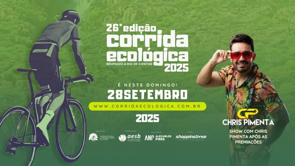 26ª Corrida Ecológica Brumado–Rio de Contas acontece neste domingo, 28