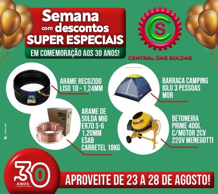 Central das Soldas: Semana de ofertas em comemoração aos 30 anos da loja