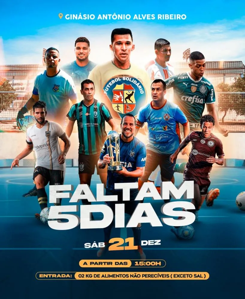 7ª edição do Futebol Solidário acontece neste sábado (21) em Brumado
