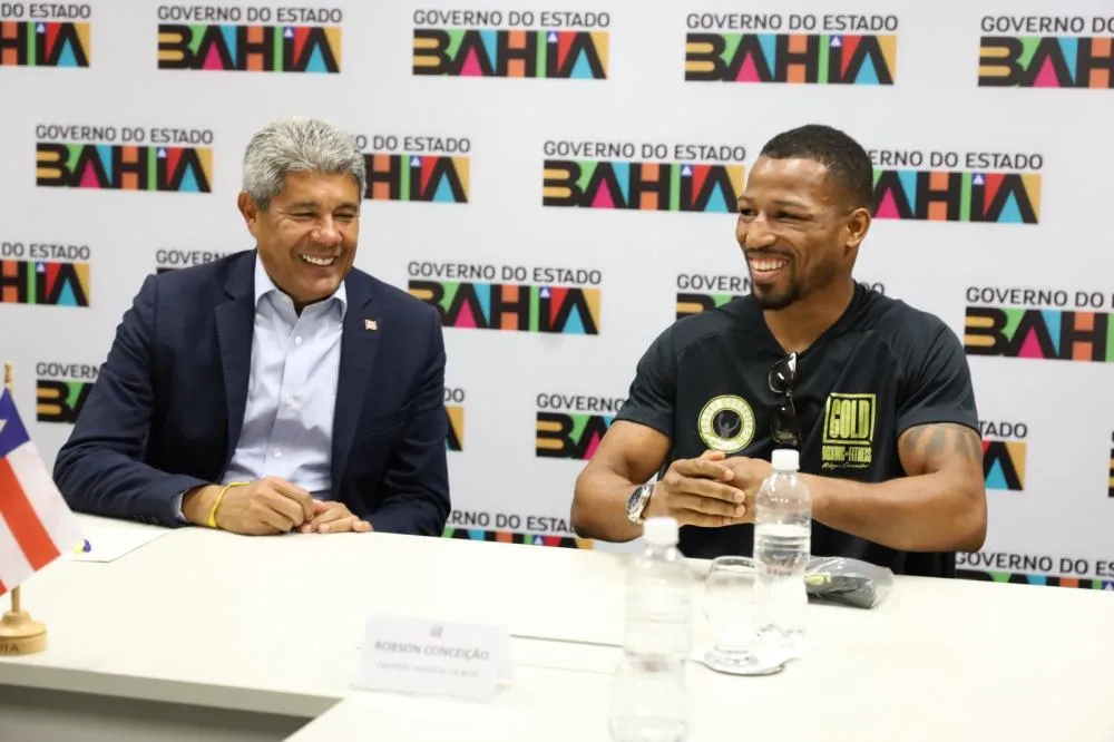 Governador recebe o campeão mundial de boxe Robson Conceição