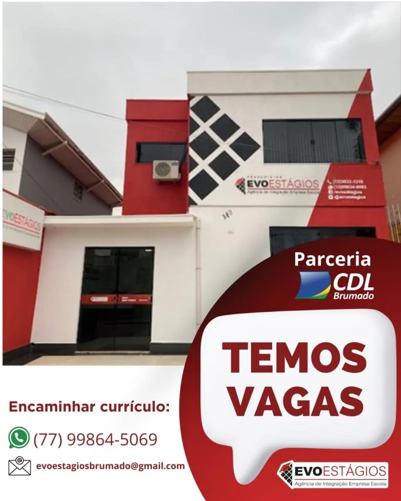 Parceria entre EvoEstágios e CDL Brumado fortalece oportunidades para estudantes e acompanha crescimento nacional de estagiários