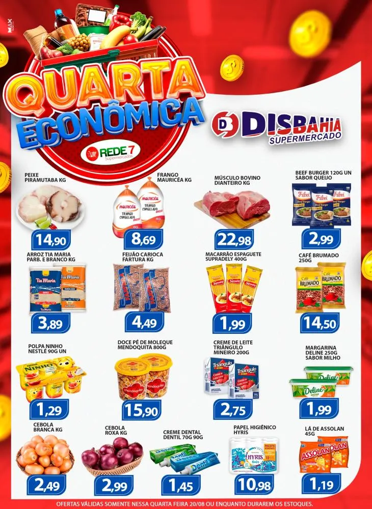 Economize na Quarta Econômica do Disbahia Supermercado!