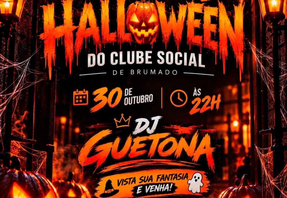 Clube Social de Brumado promove Halloween com DJ Guetona nesta sexta (30)