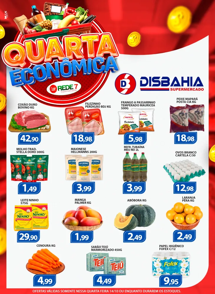 Venha economizar na Quarta Econômica do Disbahia