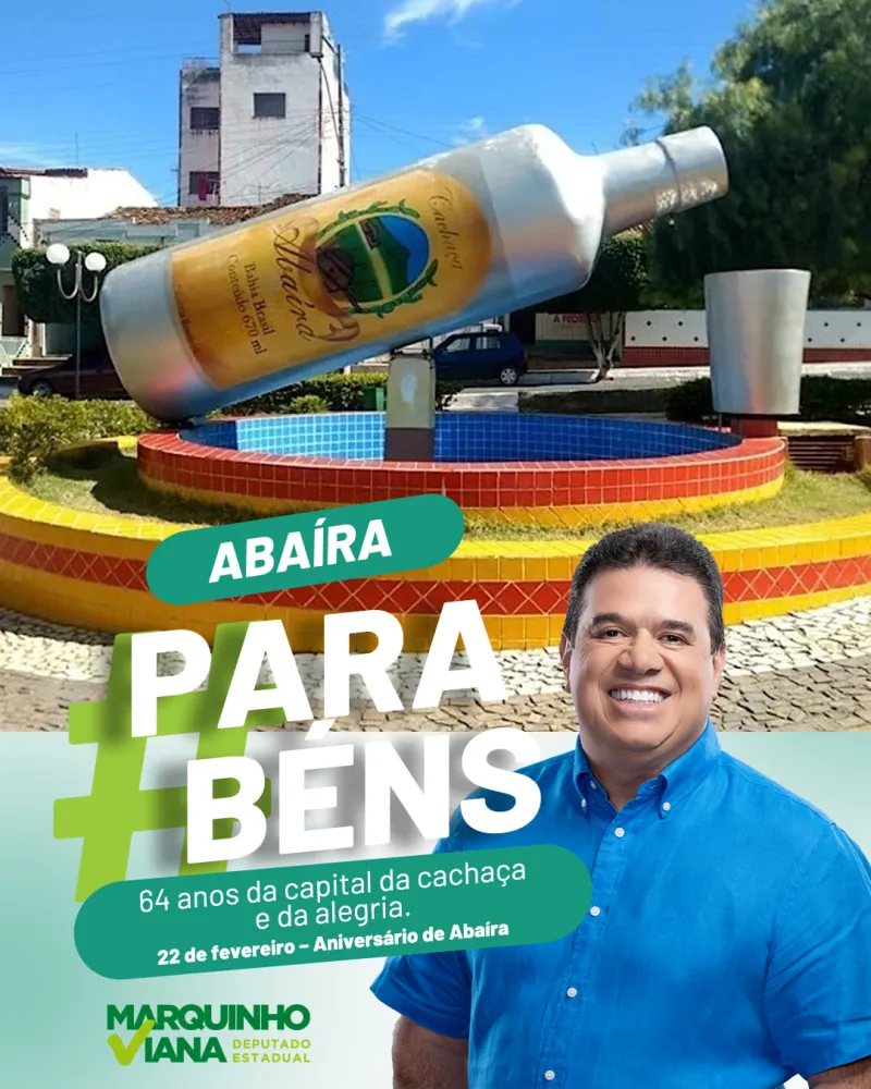 Marquinho Viana parabeniza Abaíra pelos 64 anos de emancipação
