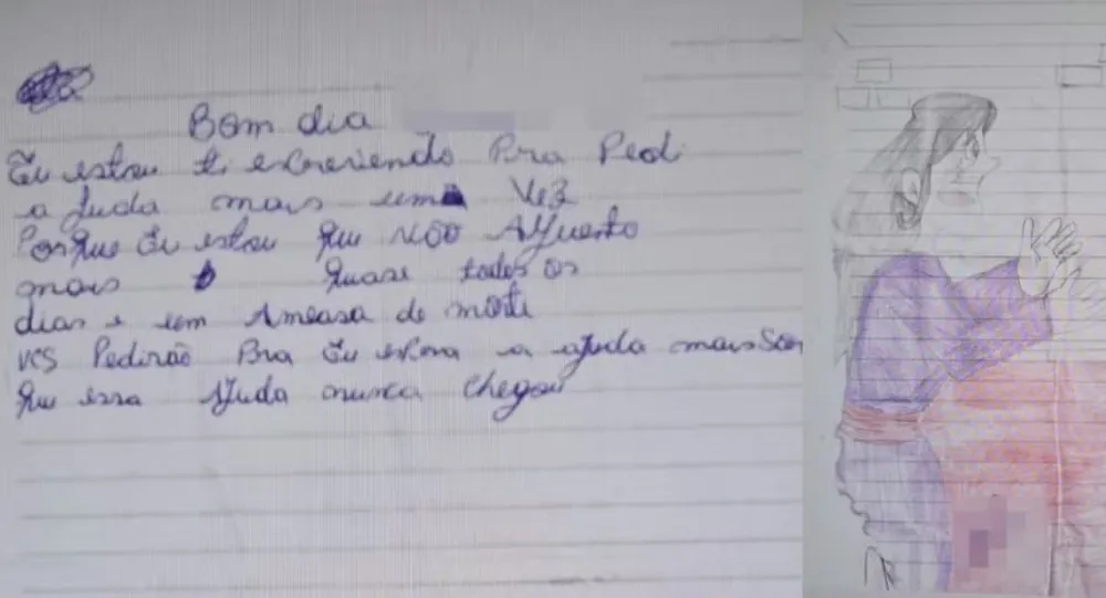 “Não aguento mais”: Mulher pede ajuda em bilhete enviado à escola e companheiro é preso por violência doméstica